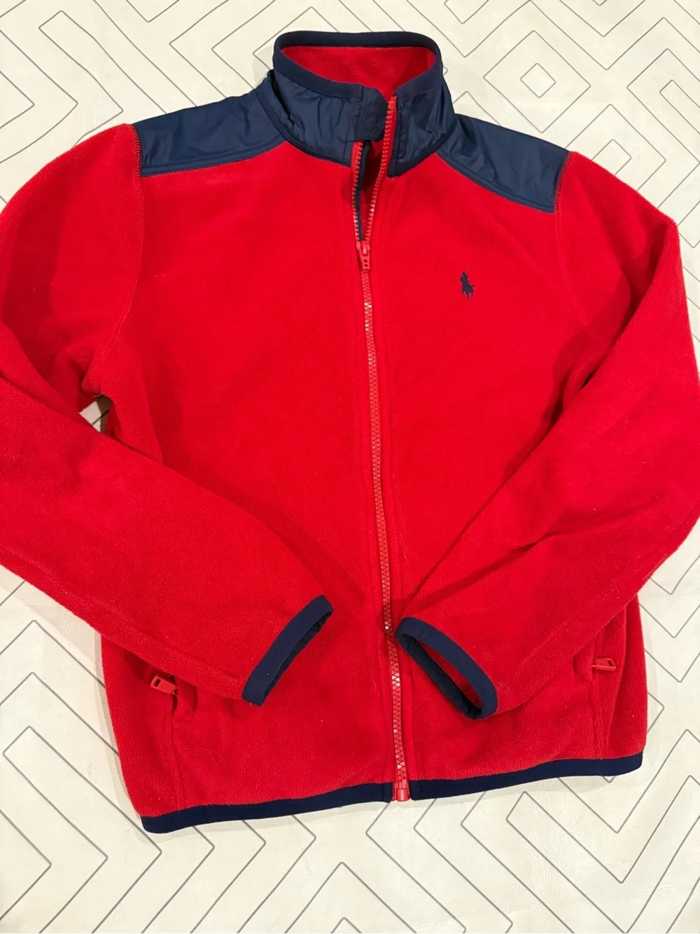 Polo by Ralph Lauren Kids Red & Navy Fleece Zip Jacket
